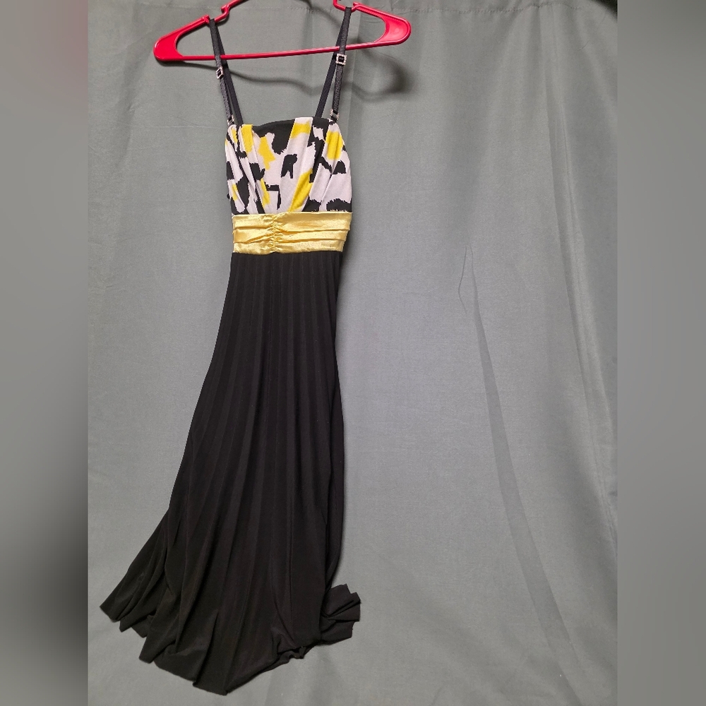 Deb Black and Yellow Maxi Dress